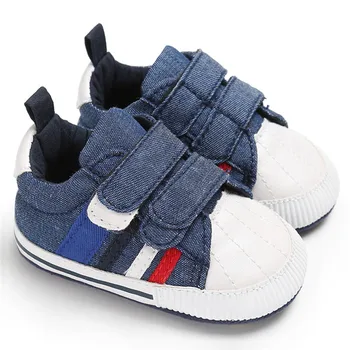 Kot Mavi Bebek Bebek Yenidoğan Patik Çocuk Spor Ayakkabı Çocuk Bebek Yumuşak Taban Ayakkabı Bebe Prewalker İlk Walkers Bot