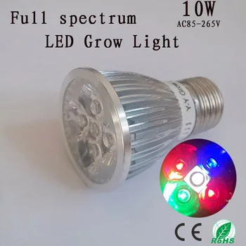 Tam Spektrum Fidan Büyüme Çiçeklenme Meyve İçin 10W E27 Işık Büyümek , Hidroponik Sistem, Büyümek çadır ve Akvaryum LED