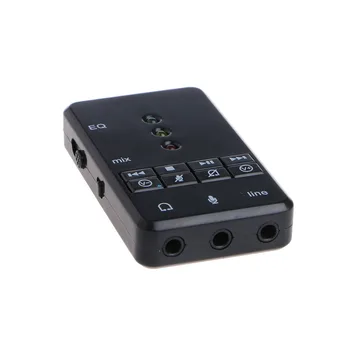 1 Set USB Harici EQ Fonksiyonu Xear 7.1 Kanal Ses 3D C26 PC Laptop ses kartı Yüksek Kaliteli Ses Kartları LED
