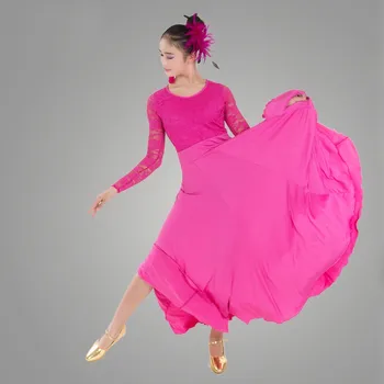 7 renk büyük kanat mavi balo salonu dans elbise, balo salonu dans vals tango İspanyol flamenko elbise standart balo elbise