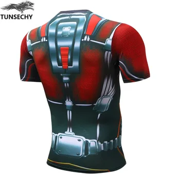 MEW TUNSECHY Sıkıştırma Gömlek Süpermen Kaptan Amerika Punisher Demir adam 3D Baskı T-Shirt süper Kahraman Crossfit Erkek Tarzı T Shirt