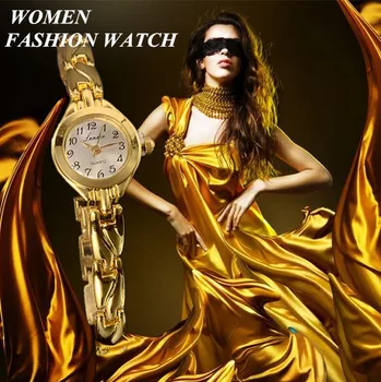 Kadınlar Saatler Yuvarlak Kadran Sıcak Satış Altın Plaka İzle Paslanmaz Çelik Kuvars Saat Kadın Bilek zarif relojes mujer sıcak saatler