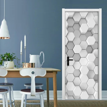 Duvarlar İçin Modern Basit Sanat 3D Mozaik Geometrik Kafes duvar Kağıdı Oturma Odası, Yatak Odası Kapı DİY Duvar Sticker duvar Kağıdı 3D Roll