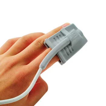 Kalite Klip Oksimetre DS100A Yetişkin Parmak İçin Tıbbi Cihaz Sağlık 9 Pin ACTH Sensör Kablosu Yumuşak uçlu Garantili