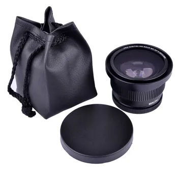18 İle 52 MM Nikon D5200 Sınıf 5600 Ürün Satışa Hemen D90 ağır bastığı için 52 mm 0,35 x Süper Balık Gözü Geniş Açı Kamera Lensi-55 mm Lens