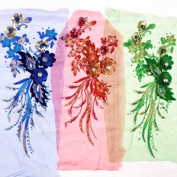Payetler Yama DİY Çiçek Dikmek Giysi İçin İşlemeli Aplike anlaşmada Ücretsiz Kargo İle Yamalar-