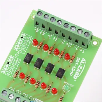 3.3 V ile 24 V arası isteğe Opto elektronik kavrama İzolatör PLC Sinyal Seviyesi Voltaj Dönüştürücü Kurulu Modülü