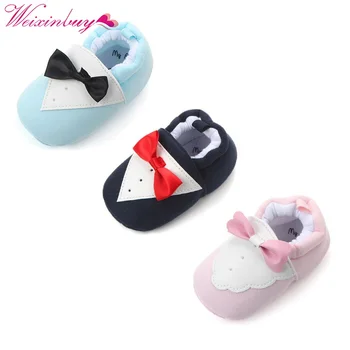 Sonbahar Beyefendi Sevimli Pamuk Bebek Ayakkabıları Çocuklar Kız İlk Walkers Yeni Doğan Bebek Beşiği Yumuşak Taban Ayakkabı Prewalker