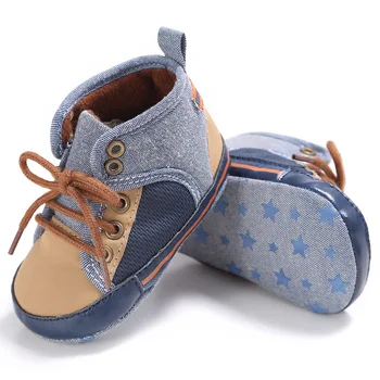 2018 Yeni Yürümeye Başlayan Çocuk Ayakkabıları Çocuklar Yumuşak Sole İlk Walkers Prewalker Bebek Ayakkabıları Dantel Yamalı