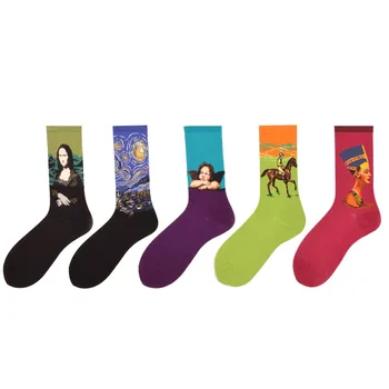 Mutlu LİBERQEEN 5 çift/çok Komik Yeni Moda Erkek Penye Rahat Mürettebat Yenilik Elbise İş Çorap Düğün hediyesi Çorap