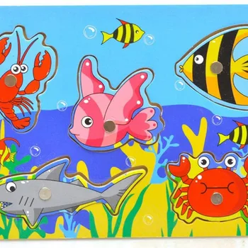 Ahşap Manyetik Balık tutma Oyunu Puzzle Oyuncaklar Çocuklar Çocuklar Çocuklar Eğitim Balık Ebeveyn-çocuk Etkileşimi Oyuncak