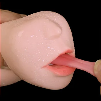 Erkek Masturbators Gerçekçi Bir Dil Bir Diş Adam Seks Oyuncakları Kedi Mastürbatör Suni Erkekler İçin Yetişkin Sextoys Oral Seks