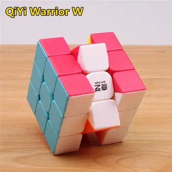 Qiyi savaşçı w Sihirli Küp Renkli stickerless küp 3x3x3 hız antistress Öğrenme&Eğitim Bulmaca Cubo Magico Oyuncaklar