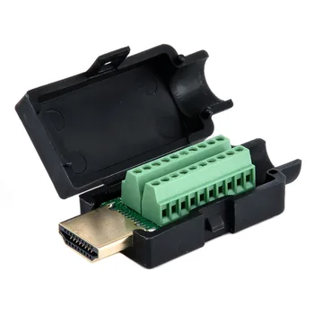 Bilgisayar İçin Siyah Plastik Kapak Erkek HDMI 19 Pin Yeşil Tak Ara Terminaller Kurulu Lehimsiz Bağlayıcı Mayitr