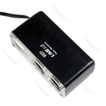 Promosyon Çift USB bağlantı Noktası 2 Yönlü Araç Çakmak Soket Splitter Otomatik Şarj Adaptörü