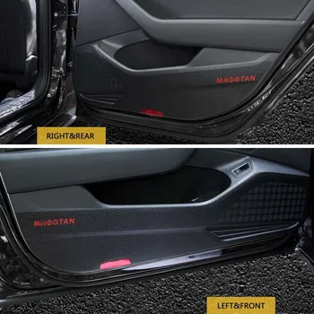 Toyota Prado gibi isimler alırlar İçin İpoboo 4 adet Yeni İç Karbon Fiber Kapı Yan Kenarı Anti-kick Koruma Pad Sticker