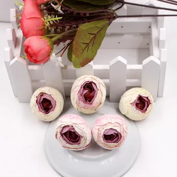 Düğün Ev Dekorasyon Kamelya Mariage İçin 5 adet Bahar İpek Mini Küçük Çay Tomurcuk Yapay Çiçek Satmen Çiçekler Bitkiler Flores