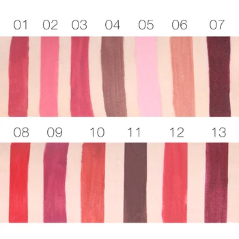 VERONNİ Marka Velvet Matte Dudak Parlatıcısı Makyaj Süper su Geçirmez Çıplak Renk dudak parlatıcısı Seksi ruj Kozmetik 13 Renk Set Pigmentli