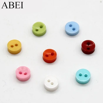 600pcs/lot 6 mm Karışık Renkler Mini Mini Reçine Plastik düğme El Sanatları Dikmek Araçlar Giyim Aksesuarları Konfeksiyon el Yapımı Diy
