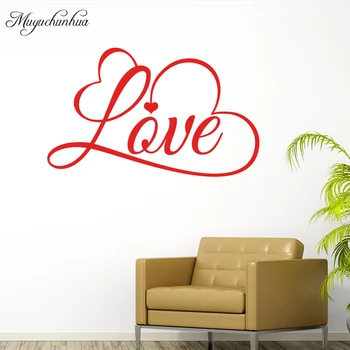 Muyuchunhua Romantik Aşk Duvar Sticker Yatak Odası Ev Dekorasyon Yaratıcı Duvar Çıkartmaları Modern Hayat Vinilos Decorativos Para Paredes