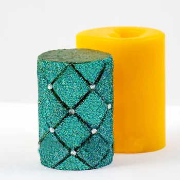 Sabun mum için 3D sabun kalıp silikon kalıplar Silindirik rhombus kalıp kalıp yeniden handemade diy kalıp aroma taş kalıpları