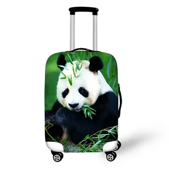 18-30 İnç İçin 3D Hayvan panda Baskı Koruyucu Bagaj Kapağı Trolley Bavul Elastik su Geçirmez Seyahat Bagaj Kapağı