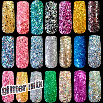 500g/çanta Toptan Mix Renk Boyutu Tırnak Glitter Toz İpuçları DİY Tırnak Sanat Payetler Toz Süper Manikür Glitter Makyaj Aksesuarları