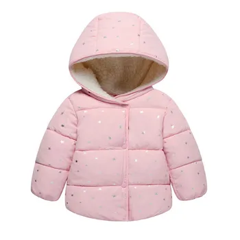 Kızlar için 2017 BOTEZAİ Kız Bebek Ceket Kış ceket Çocuk Giyim Bebek Kız Kabanlar Kapşonlu Sıcak Ceket Ceket