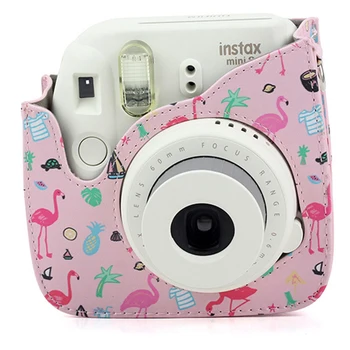 Yeni Flamingo Fujifilm İnstax Mini 10/10+Kayış İçin Koruyucu Kapak 9/PU Çantası Kamera çantası
