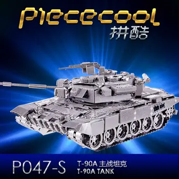 Piececool 2017 Yeni 3D Metal Bulmaca 3-TANK 6 Yıldız Seviyesi 3D Metal Model Çocuk Oyuncakları, Sovyetler Birliği için DİY eğlenceli Hediye Setleri