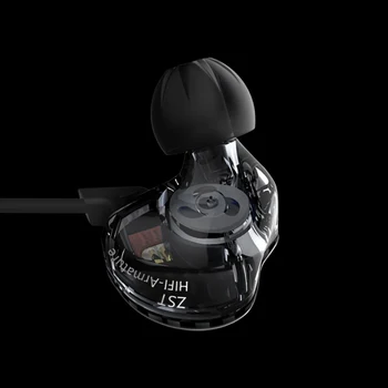 Mikrofon Yedek Kablo İle Dinamik İle yeni KZ ZST Dengeli Armatür-kulak Kulaklık BA Sürücü Gürültü Önleyici Kulaklık