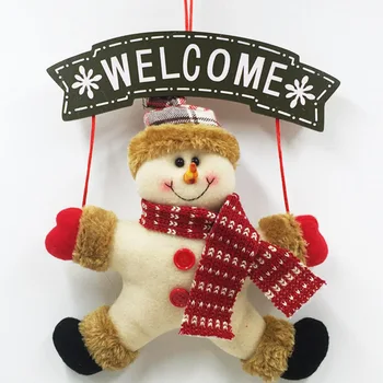 Yeni Yıl İçin Noel Dekorasyon Noel Baba Kardan adam Ağaç Kapı Pendant Noel Partisi Dekoru MR0001 Asılı evime Hoş Geldiniz