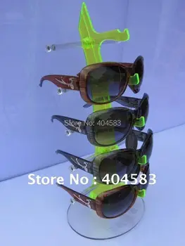 2 adet/lot Plastik Çok renkli Gözlük Gözlük güneş Gözlüğü tutucu stand raf Göster Masaüstü stand görüntüler