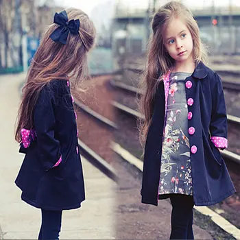 Yeni doğan Bebek Kız trençkotlar için kitleri Uzun Kollu Katı Kemer Çocuk Ceket Kız Öğrenci Okul Giyim Ceket Kabanlar