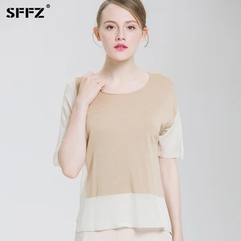 Femme Tee Kadın T-Shirt Kadın Moda 2018 Kazak Üstleri Rahat O-Boyun Kısa Kollu T-shirt Keten Karışımı Camisetas Mujer Üstleri