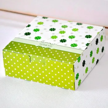 10 adet/çok Küçük Şirin Çiçek Kurabiye Tatlı Kağıt Ambalaj Kutuları Şeker Bisküvi Çikolata Kağıt Karton Ambalaj