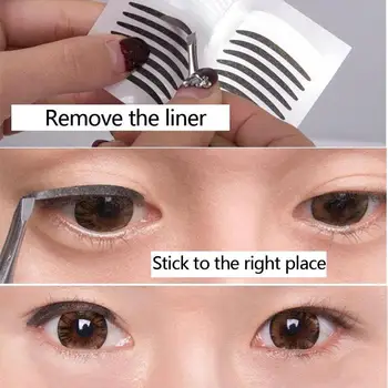 48pcs/çanta göz Kapağı Araçlar Güzellik Kolay Eyeliner Sticker Seksi Kedi Tarzı Gözler Siyah Eyeliner Bandı Makyaj Aracı Maquiagem Sticker