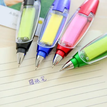XYDDJYNL çok Fonksiyonlu Promosyon Tükenmez kalem Yapışkan Notlar LED Işık Kalem Kalem Yeni Sevimli Kırtasiye Kordon Kalem Notlar