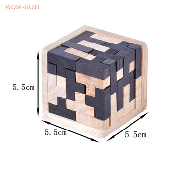 Yetişkin Çocuklar için WOWHOT Klasik IQ Ahşap Sihirli Tetris Puzzle Oyunu Hediye Kilit IQ Akıl Zeka Oyunları Oyuncaklar Eğitici