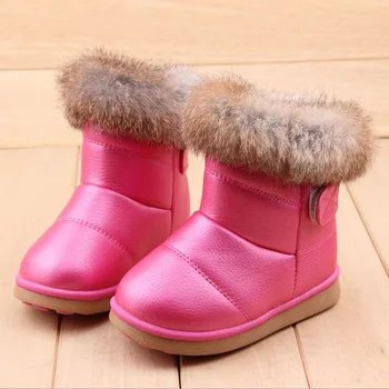 Kızlar Kar Botları Ayakkabı Kauçuk Taban Bebek Kızlar Kar Pamuk Ayakkabı Ayak Bileği Çizmeler Kız Peluş Açık İçin Rahat Kids Çocuk Ayakkabı Çizme