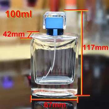 Güçlü/çok Yüksek Kalite 100 ml Cam Parfüm Vida Boyun ile Boş Net Doldurulabilir Kozmetik Ambalaj Şişe Şişe Sprey