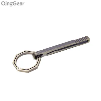 Süper Titanyum QingGear HangClip+KeyRing1 Anahtar Düzenleyici Anahtar Aracı EDC Açık Aracı Asılı Ayarlayın