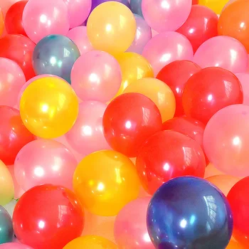 50pcs/lot 10 İnç Lateks Parlak Balonlar Hava Balonları Doğum günü Partisi Düğün Dekorasyon Çocuklar Balonları Pembe Mor Parti 1.5 g CP0713