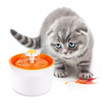 BİZE Otomatik 1.6 L Çiçek Tarzı Köpek Kedi Yavru kedi Su İçme Çeşmesi Evcil Hayvan Kase İçki Çanağı Filtre Turuncu/Mavi/Yeşil