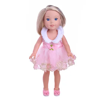 14.5 inç için seçim için dantel Prenses elbise renk American girl doll WellieWishers,Çocuklar için en iyi Noel hediyesi