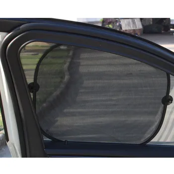 Araba Siyah Çizgili Örgü Güneşlik Renault KWİD Laguna Enlem Logan Megane RS Safrane Sandero İçin Kapak UV Koruması