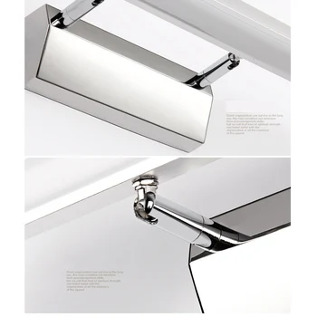 Yeni sürüm, 400 mm 7w ayna ışık su geçirmez duş odası duvar lambası yatak odası vanity led ışıklar
