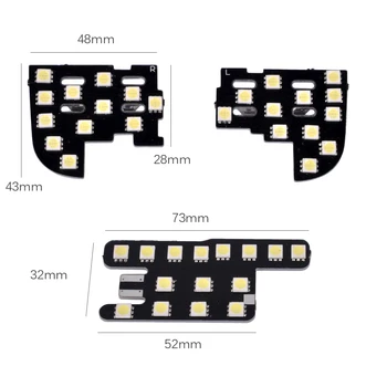/12 V set AutoEC 4 adet Kubbe İç Kubbe Harita Okuma Işıkları Ayna #LDK34 SPİRİOR İçin LED Paketi Özel Araç Kiti LED Işıkları LED