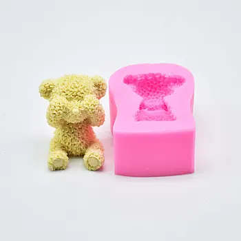 Yeni Mini Ayı Sugarcraft silikon kalıp fondan kalıp kek dekorasyon araçları sabun kalıp çikolata