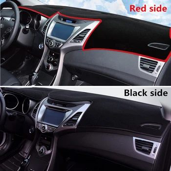 HYUNDAİ ELANTRA İçin 1 Adet Siyah / Kırmızı Yan Araba Pano Kapak Önlemek Işık Pad Enstrüman Platform Dash Board Kapak 2012-